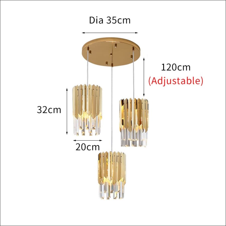Triple Soilders Plated Chandelier